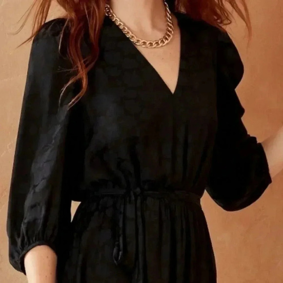 Banana Republic Puff Sleeve Satiny Dress - Picture 9 of 13